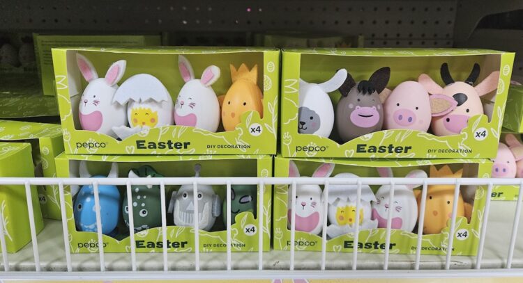Oeufs de Pâques dans un supermarché britannique