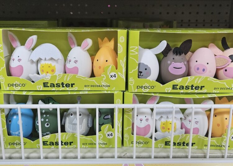 Oeufs de Pâques dans un supermarché britannique